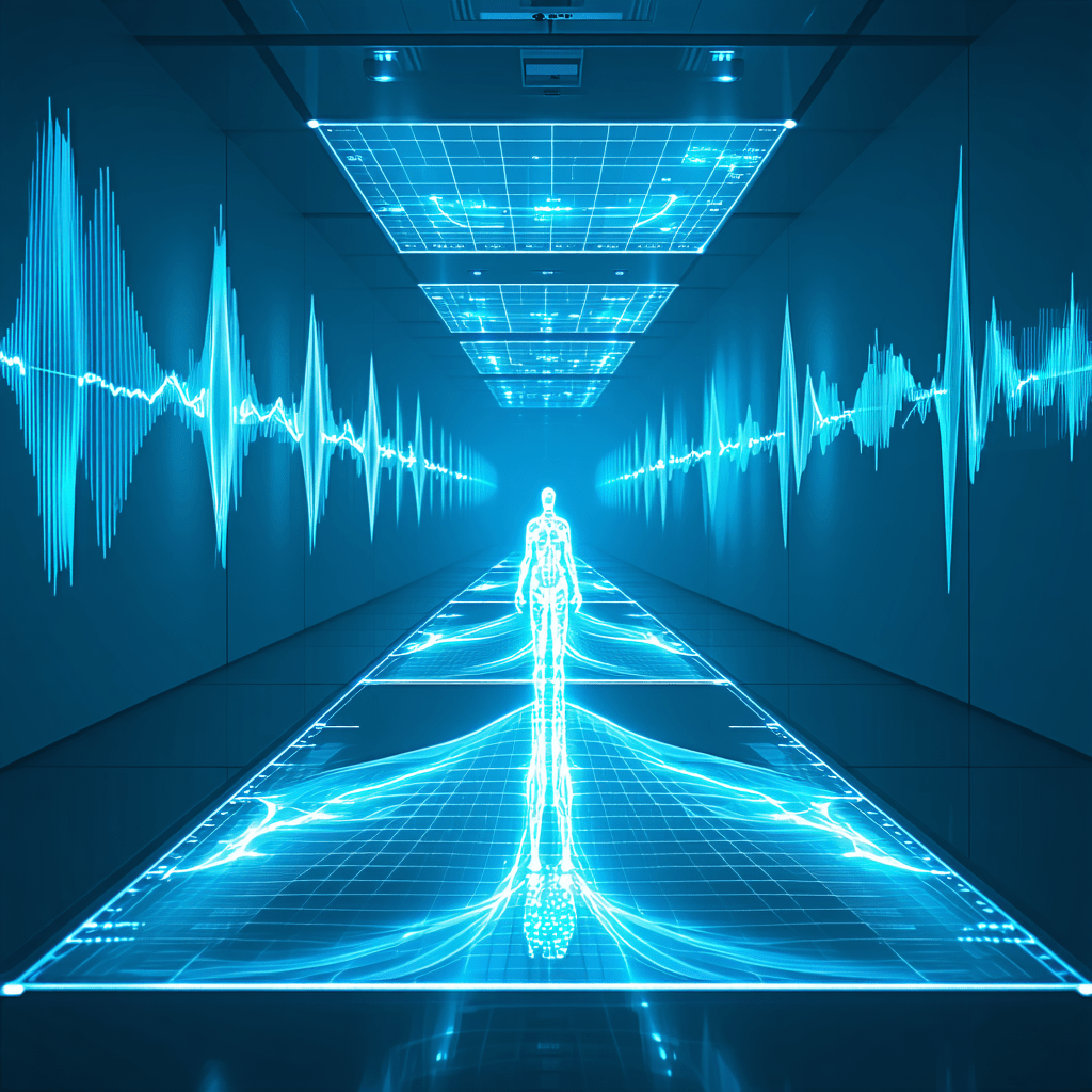 빛으로 표현된 인체 신호와 생체 데이터의 연결 네트워크