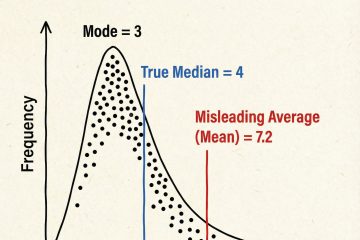 왼쪽으로 치우친 그래프에 평균과 중앙값이 떨어진 위치에 표시되어 있습니다.
